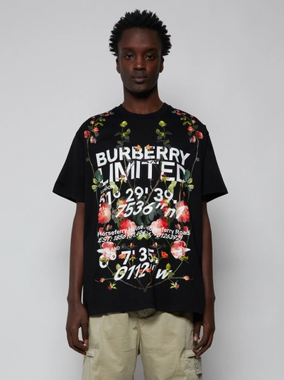 Shop Burberry Dark Floral T-shirt