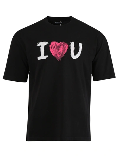 Shop Balenciaga 'i Heart You' T-shirt