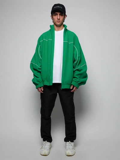 Shop Balenciaga Green Tracksuit Jacket