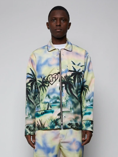 Shop Palm Angels Paradise Pajama Jacket