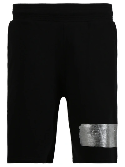 Shop Givenchy Latex Band Shorts Black