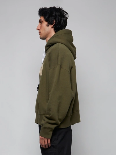 Shop Palm Angels Bear Hoodie Military Brown