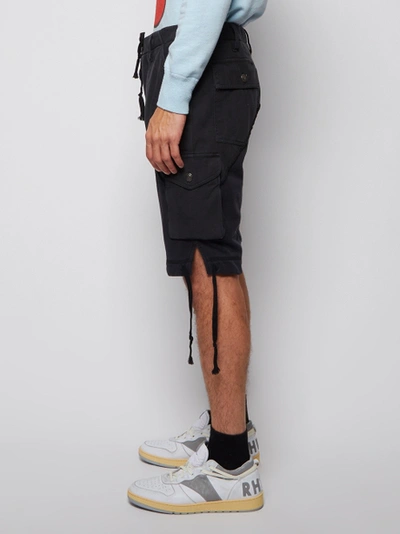 Shop Greg Lauren Fragment Cargo Short, Black