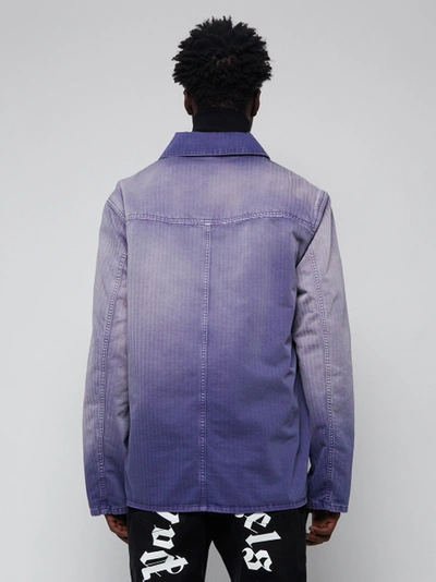 Shop Valentino Shaded Purple Denim Jacket