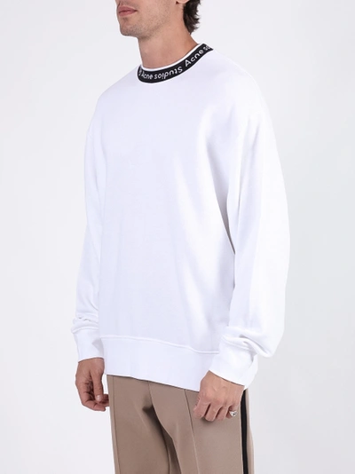 Shop Acne Studios Logo Collar Sweatshirt