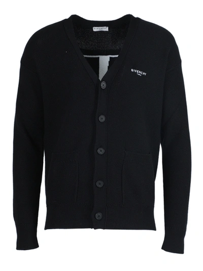 Shop Givenchy Black And White Knit Cardigan