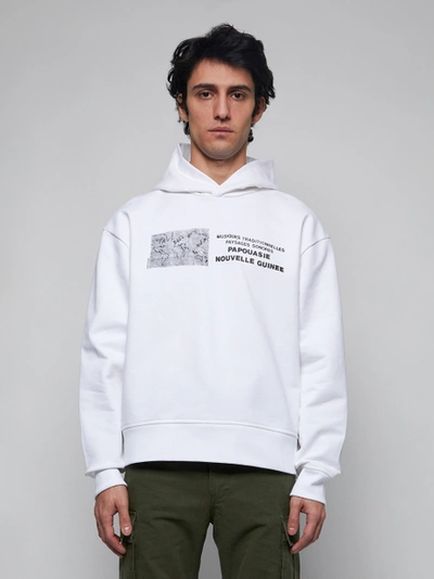 Shop Acne Studios X Dizonord Optic White Hoodie