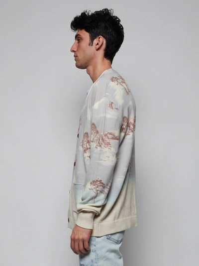 Shop Amiri Bleached Printed Aloha Cardigan