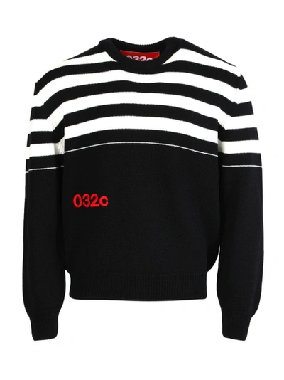 Shop 032c Black And White Striped Sweater