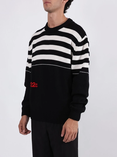 Shop 032c Black And White Striped Sweater