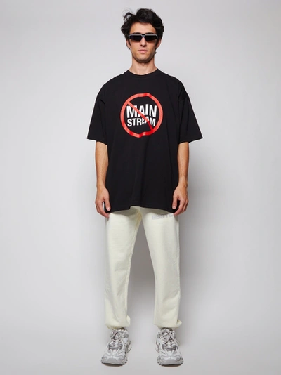 Vetements No Mainstream-print Cotton-jersey T-shirt In Black | ModeSens
