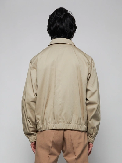 Shop Ami Alexandre Mattiussi Ami De Coeur Zipped Jacket Beige