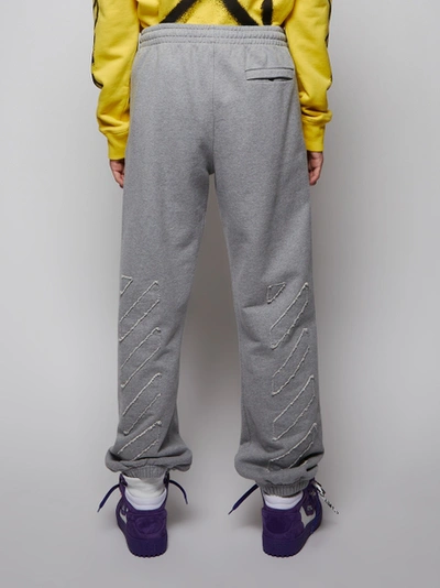 Shop Off-white Slim Fit Sweatpants, Mélange Grey