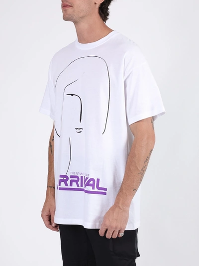 Shop Raf Simons White And Purple Arrival T-shirt