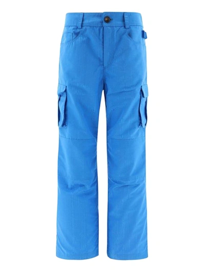 Shop Marine Serre Survival Cargo Trousers Cobalt Blue