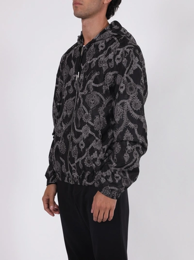 Shop Givenchy Black And White Printed Windbreaker