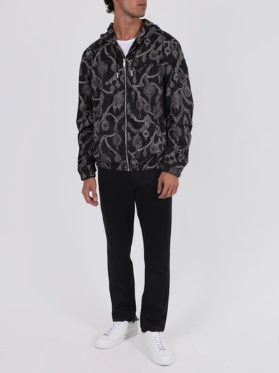 Shop Givenchy Black And White Printed Windbreaker