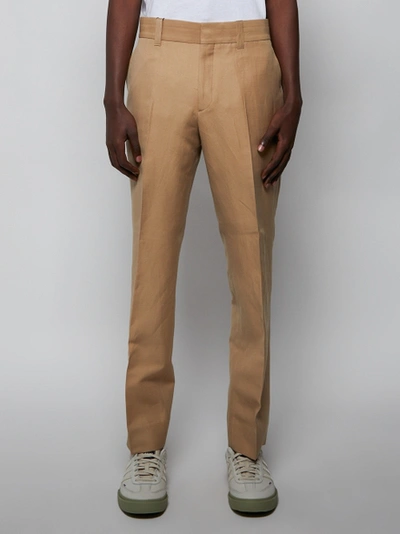 Shop Burberry Honey Beige Tailored Dover Trousers