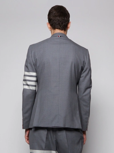Shop Thom Browne Classic Sport 4-bar Coat, Medium Grey