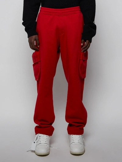 Shop Off-white Cargo Sweatpants, Samba Red And Black