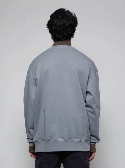 Shop Acne Studios Oversized Cotton Sweatshirt, Fog Grey