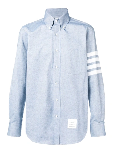 Shop Thom Browne Classic Straight Fit Shirt, Light Blue