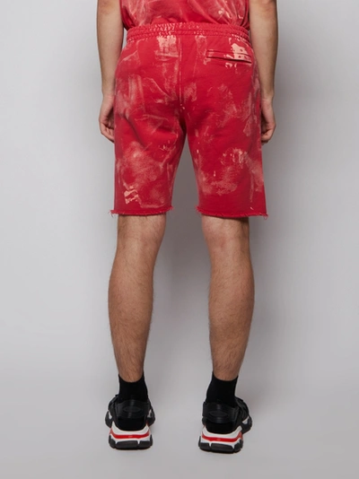 Shop Off-white Vintage Bleach Sweat Shorts, Samba Red