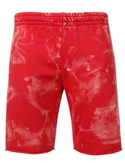 Shop Off-white Vintage Bleach Sweat Shorts, Samba Red