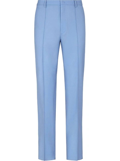 Shop Fendi Classic Wool Trouser, Sagittarius Blue
