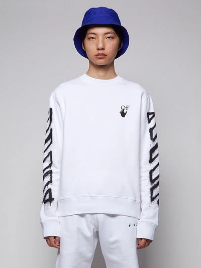 Shop Off-white Spray Marker Long-sleeve T-shirt, White