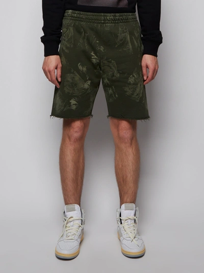 Shop Off-white Vintage Bleach Sweat Shorts, Kombu Green