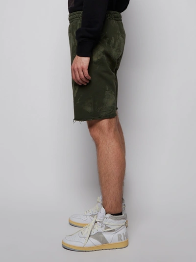 Shop Off-white Vintage Bleach Sweat Shorts, Kombu Green