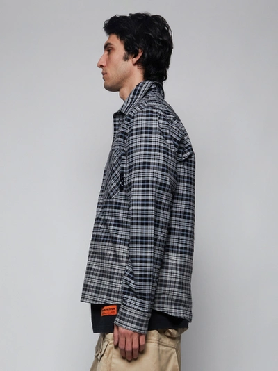 Shop Off-white Check Print Allover Degrade Flannel Shirt