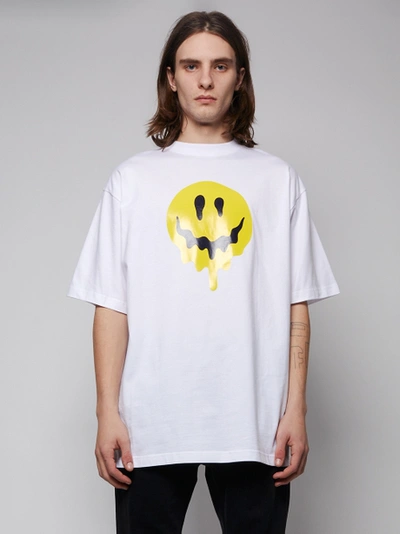 Shop Balenciaga Drip Peace Large Fit T-shirt, White And Yellow
