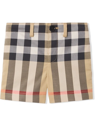 Shop Burberry Check-print Tailored Shorts In Brown