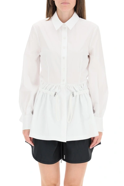 Shop Alexander Mcqueen Hybrid Parka Shirt In White