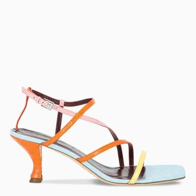 Shop Staud Multicolour Amelie Medium Sandals In Multicolor