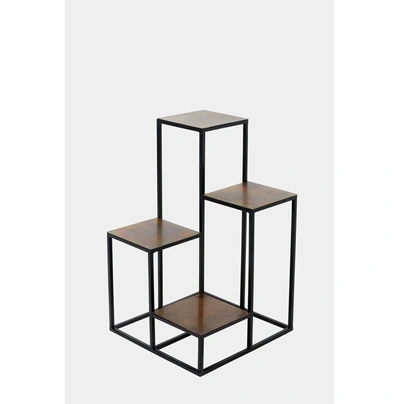 Shop French Connection 4 Tier Copper Planter Stand Black And Copper