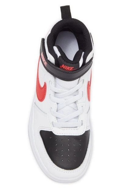 Shop Nike Court Borough Mid 2 Basketball Sneaker In 110 White/unvred