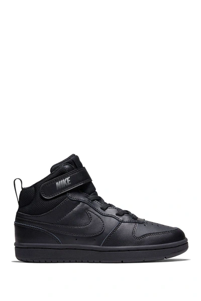 Shop Nike Court Borough Mid 2 Basketball Sneaker In 001 Black/black