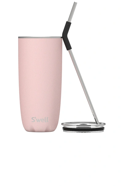 Shop S'well Tumbler With Straw 24oz In Stone Pink Topaz