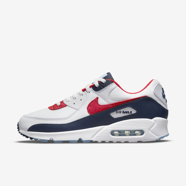white red navy air max 90