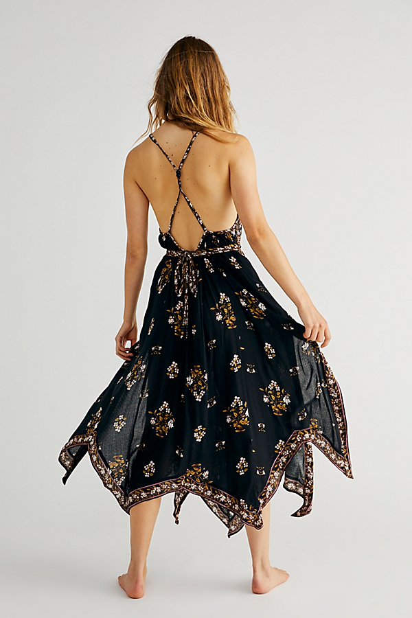 Details about  / Free People You Made My Day Maxi Dress in Coal Combo US Sizes 4 and 6