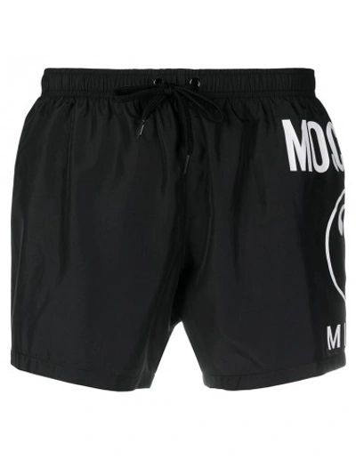 Shop Moschino Swimsuit With Logo In Black