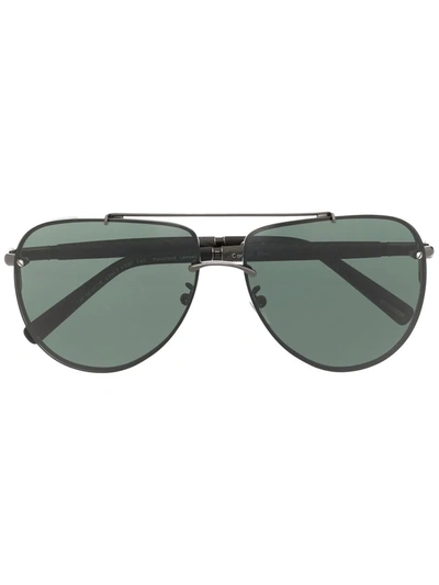 Shop Chopard Eyewear C28 Aviator Sunglasses In Schwarz
