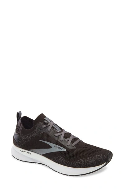 Shop Brooks Levitate 4 Running Shoe In Black/ Blackened Pearl/ White