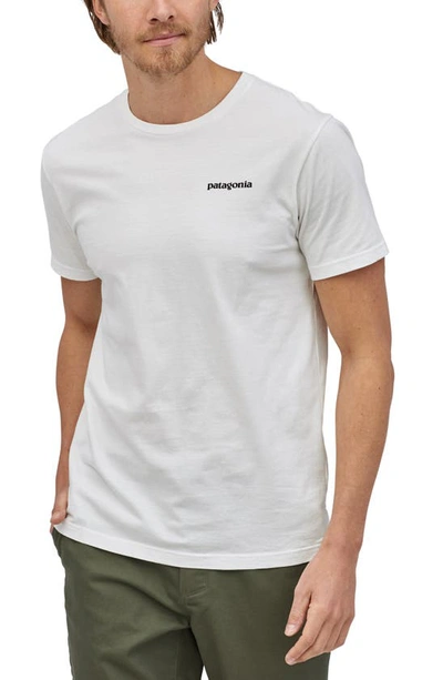 Shop Patagonia P-6 Logo Organic Cotton T-shirt In White