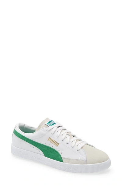 Puma Basket Vtg Sneakers In White/ Green | ModeSens