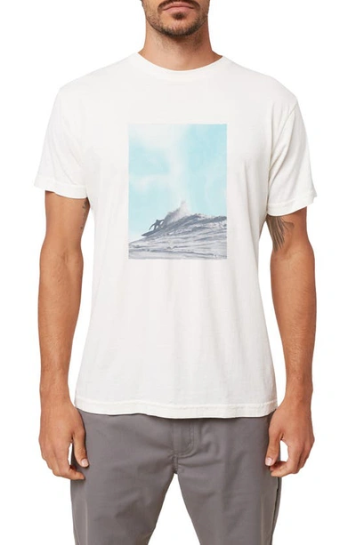 Shop O'neill Spray Graphic Tee In Off White