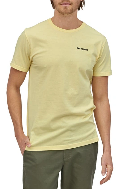 Shop Patagonia P-6 Logo Organic Cotton T-shirt In Resin Yellow